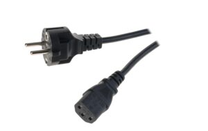 Netzkabel International Schuko gerade - C13 1.0 m, schwarz, 3x 0.75mm2 H05VV-F 3G
