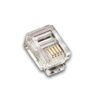 RJ-11/RJ-12 Modularstecker 100er Pack 6 Pins/4 Konnektoren