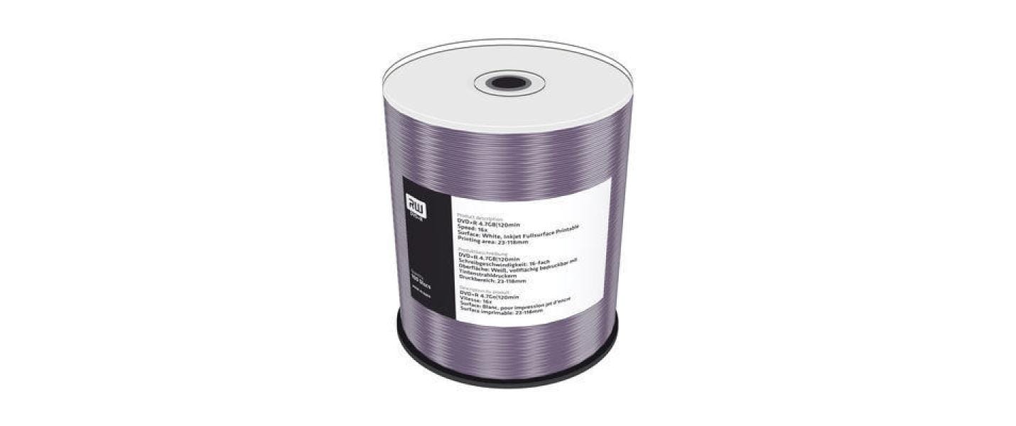 79616 - Mediatech MediaRange DVD+R 4.7GB, 100er Spindel 16-fach, bedruckbar kaufen Schweiz | Mediatech.ch