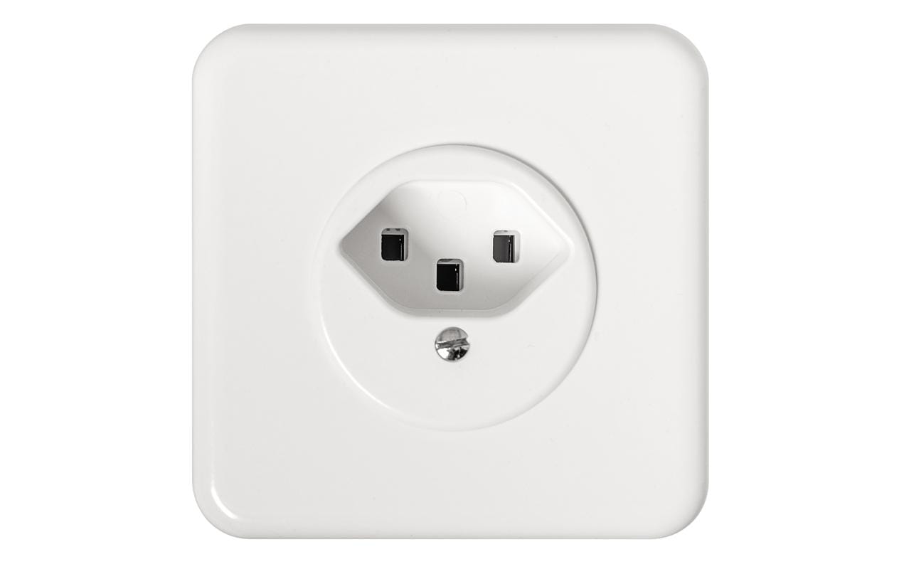 802101 - Mediatech Mica Steffen Steckdose 1xT23, UP, weiss Komplettset mit Rahmen kaufen | Mediatech.ch