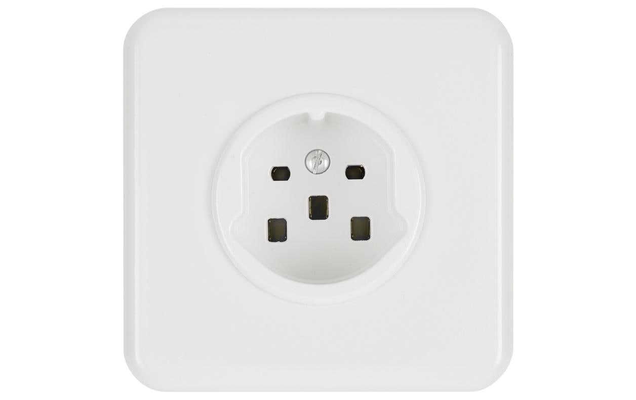 802102 - Mediatech Mica Steffen Steckdose 1xT25, UP, weiss Komplettset mit Rahmen kaufen | Mediatech.ch