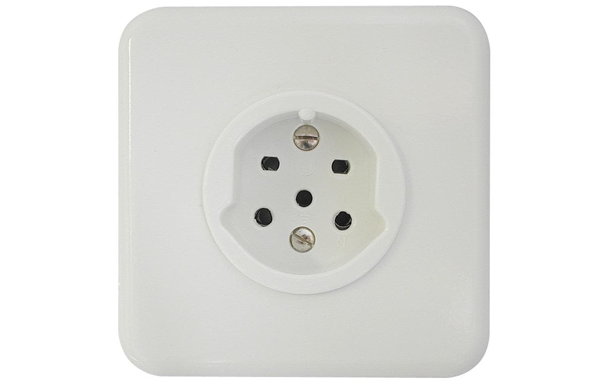 802112 - Mediatech Mica Steffen Steckdose 1xT15, UP, weiss Komplettset mit Rahmen kaufen | Mediatech.ch