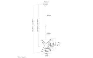 Neomounts FPMA-C340BLACK Flat Screen Ceiling Mount