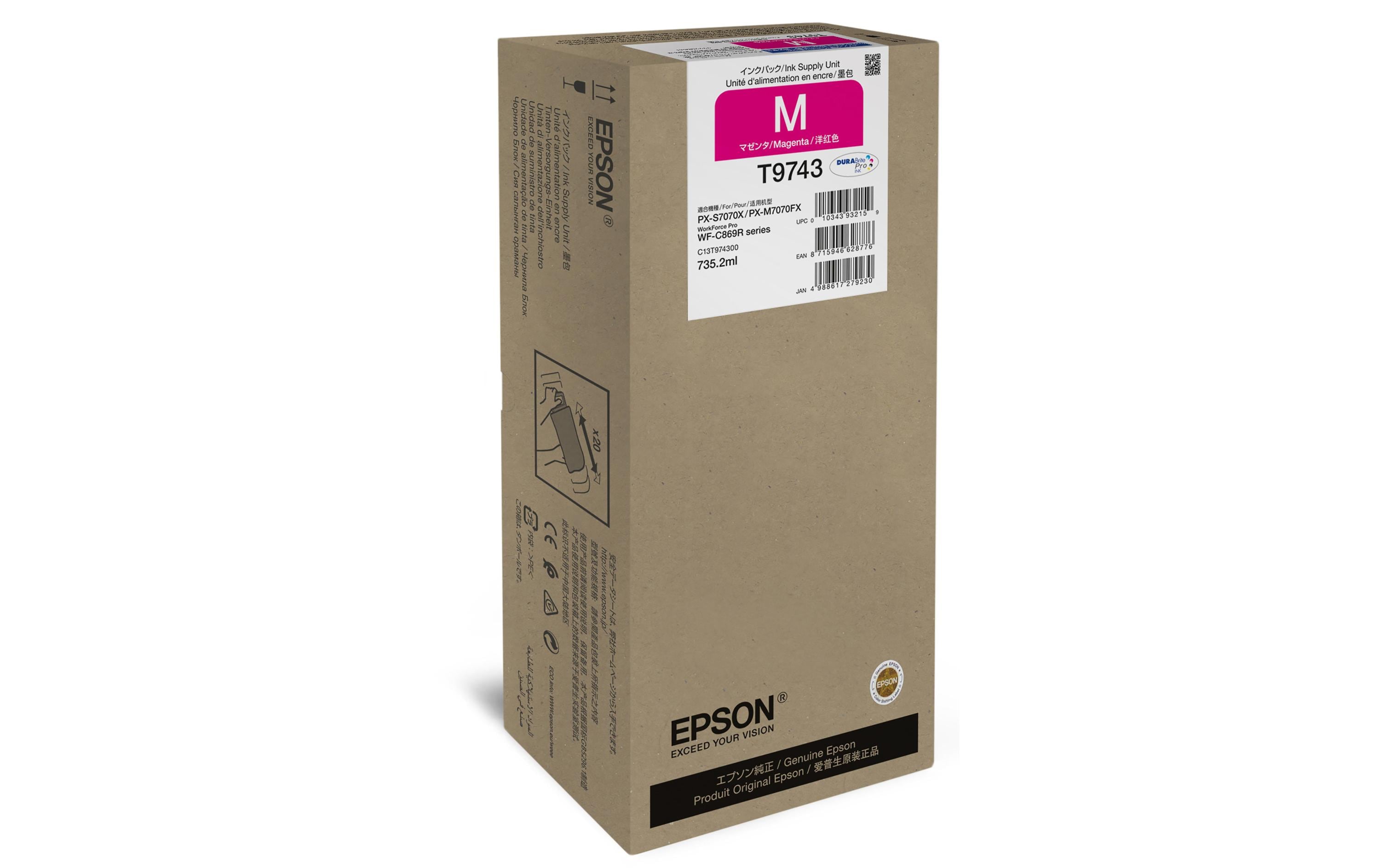 805169 - Mediatech Tinte Epson C13T974300 Magenta, 735,2 ml 84.000 Seiten, zu WorkForce Pro WF-C869R kaufen Schweiz | Mediatech.ch