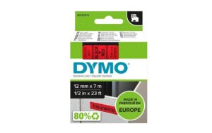 Dymo Schriftband D1, 12mm x 7m, Band: rot Schrift: schwarz - für alle LabelManager kaufen Schweiz | Mediatech.ch