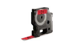 Dymo Schriftband D1, 12mm x 7m, Band: rot Schrift: schwarz - für alle LabelManager