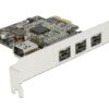 Delock 89864 PCI Express Karte FireWire B 1x intern Firewire A