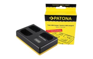 PATONA Triple Ladegerät Canon LP-E6 Canon LPE8 LP-E6, LPE6