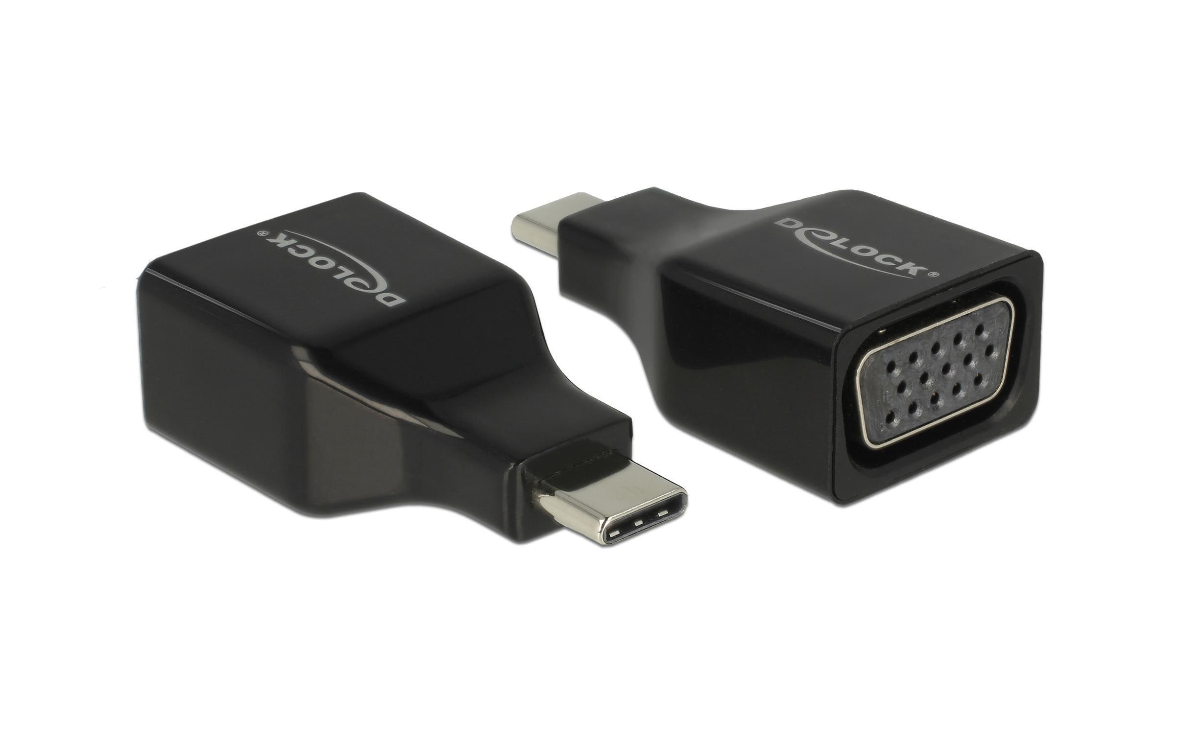 819954 - Mediatech Delock Monitoradapter USB Typ-C zu VGA, kompakt 1920x1080, 60Hz, schwarz, DP Alternate Mode kaufen | Mediatech.ch