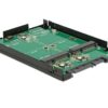 Delock 62594 2.5 Konverter SATA 22 Pin mSata mit Raid Gehäuse