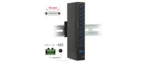 822114_3 - Mediatech Delock Industrie USB HUB 10x Ports USB 3.0 Typ-A mit 20 kV ESD Schutz