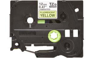 Brother P-touch Schriftband TZe-C31, TZ-Band fluoreszierend, schwarz auf gelb, 12mm, 5m