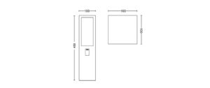 Philips Hue Sockelleuchte Impress bk 16W, 1200lm, 2200-6500K, schwarz