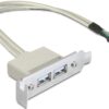 846232 - Mediatech Delock Slotblech USB 2.0 Pin Header 1 x 9 Pin intern > 2 x USB 2.0-A LP