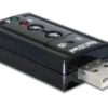 Delock USB Soundadapter, 3.5mm In & Out, 24Bit/96Khz, 7.1 Virtual Sound