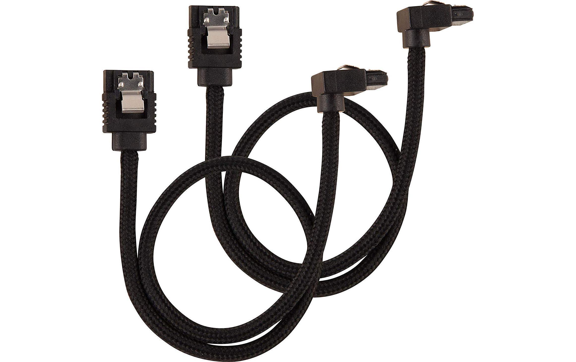 858127 - Mediatech Netzteil Zubehör Corsair SATA, 30 cm black Premium SATA-Kabel, 6 Gbps, rechtwinklig kaufen Schweiz | Mediatech.ch
