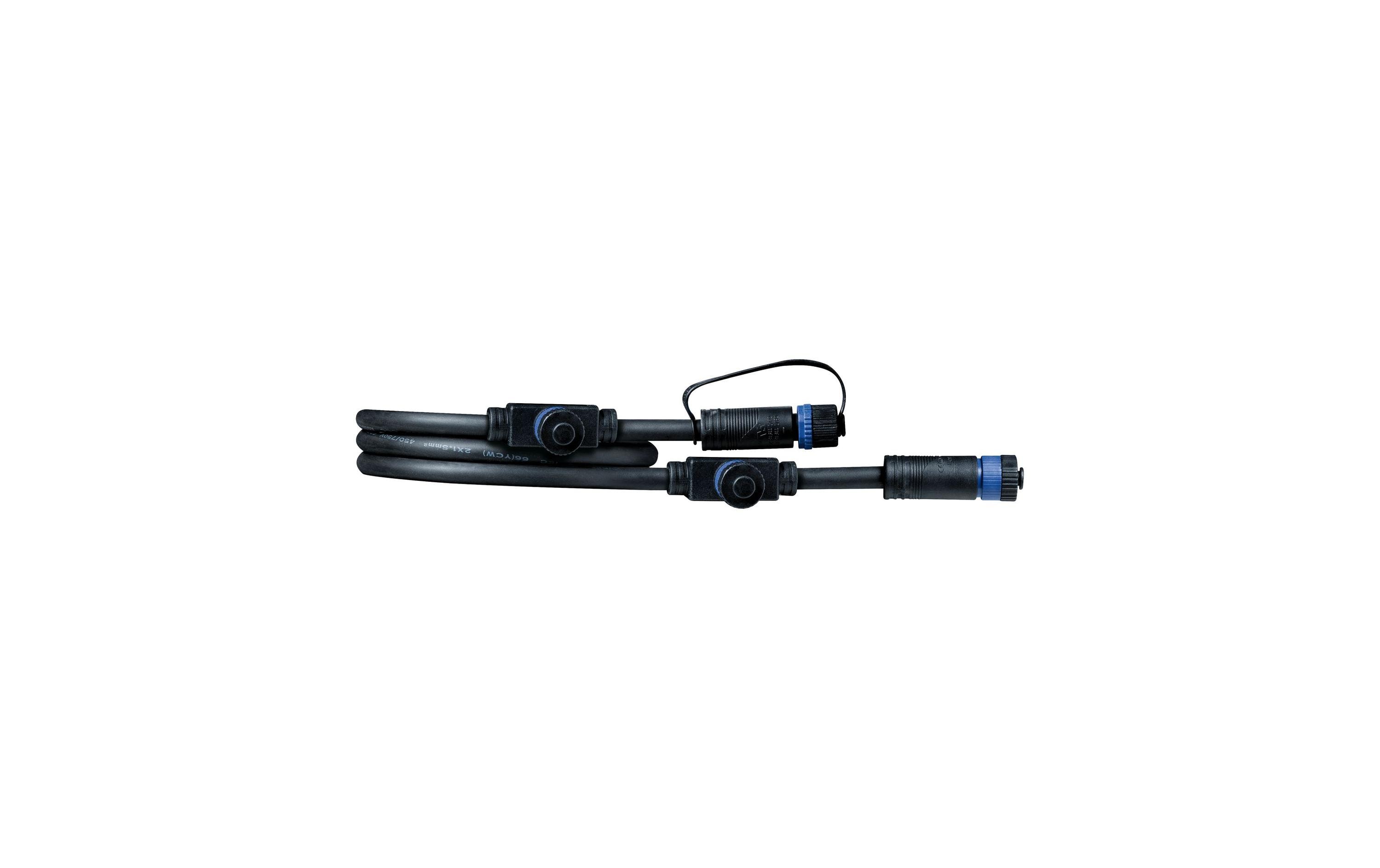 Kabel 1 In-3 Out, max. 150 W, 1 m 24V, IP68, Schwarz