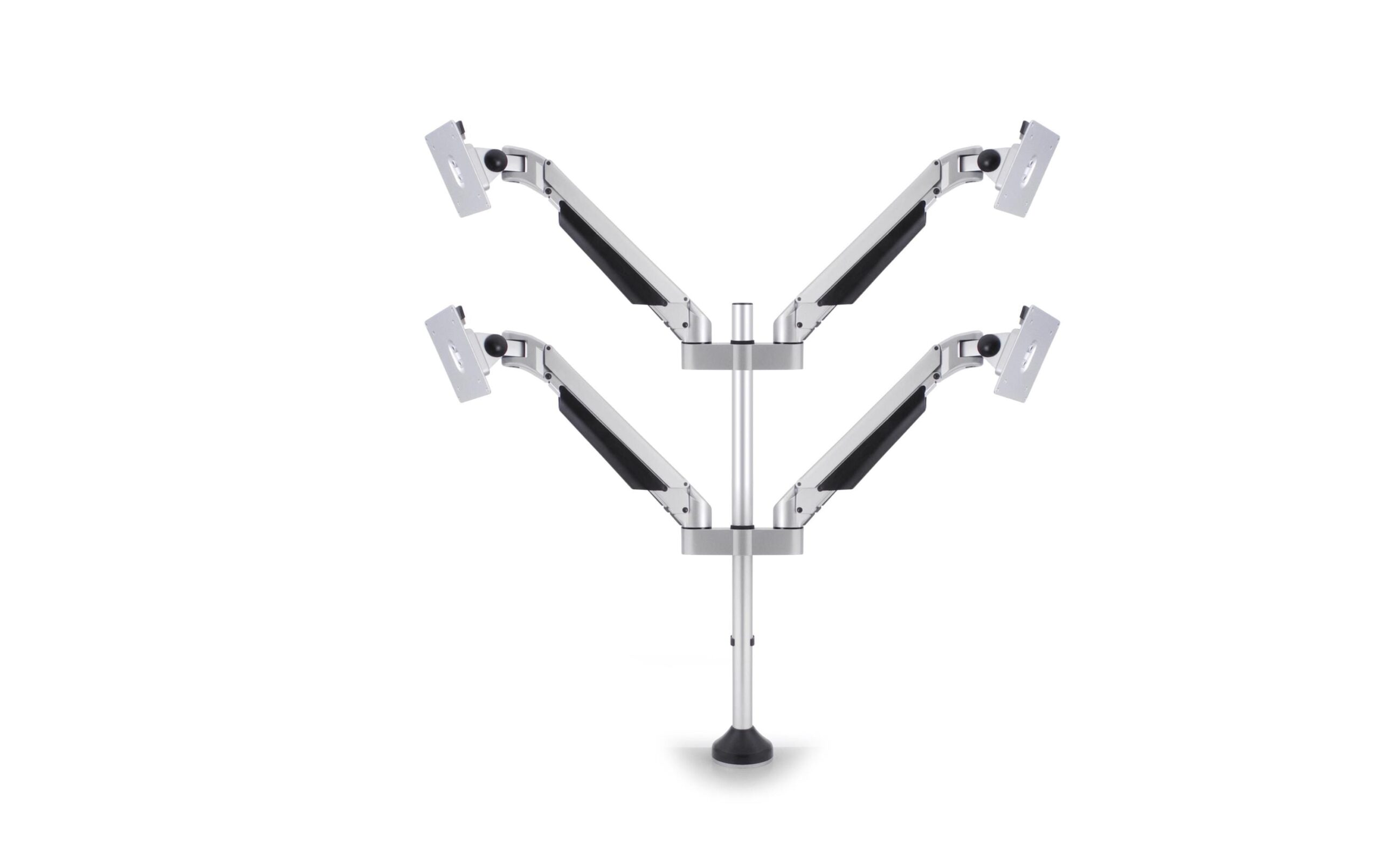 869509 - Mediatech Multibrackets MB Tischstä Quad 32, Metall, silber/7228 Vesa 100x100, max. 10 kg kaufen | Mediatech.ch