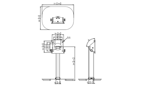 874203_2 - Mediatech Vogels 6VO PTA 3105B PTA 3105 Tablock Tischstand mit Tischplatte
