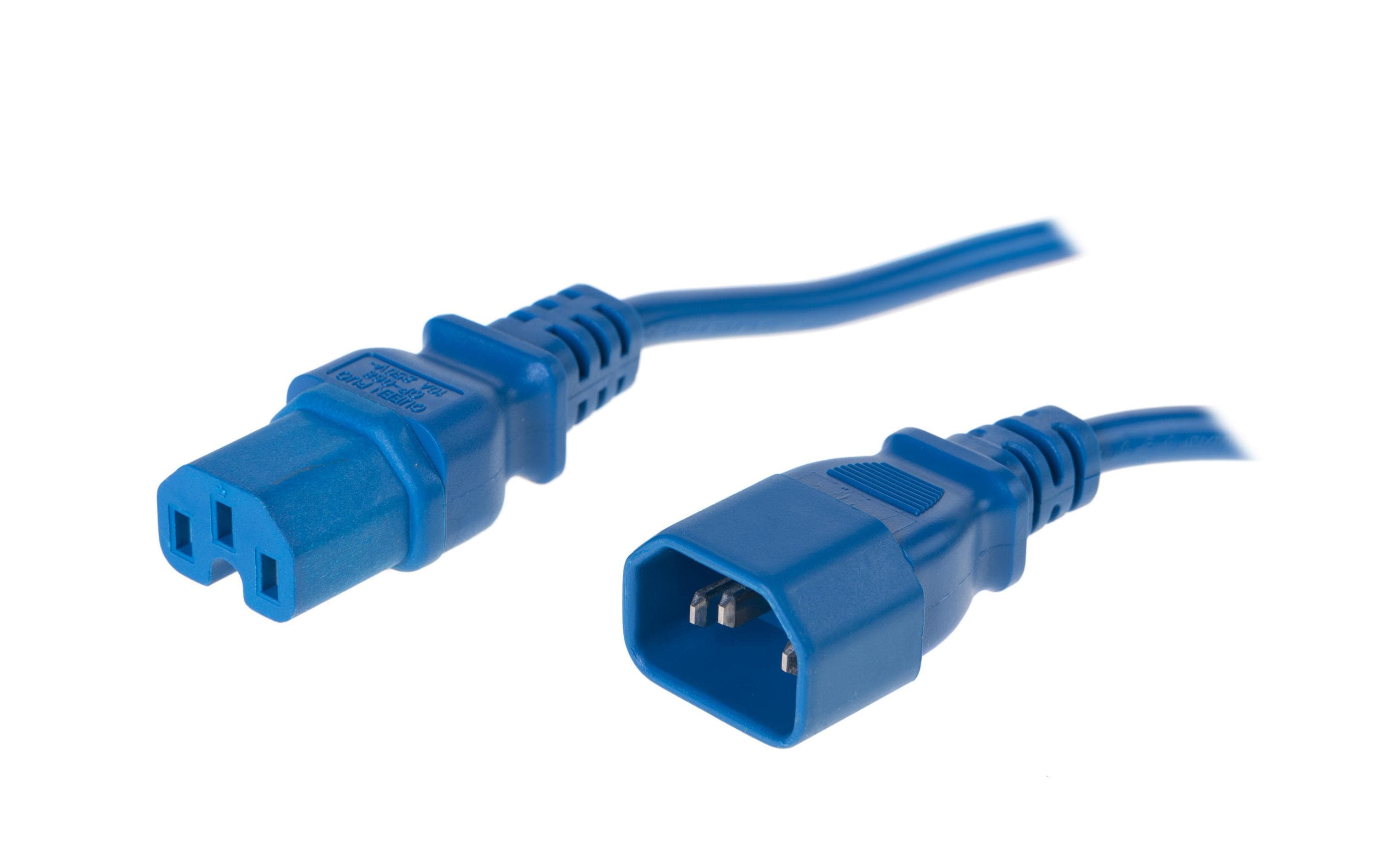 882343 - Mediatech Diggelmann Verlängerungs-Netzkabel C14/C15, 1.5m Blau, H05VV-F3G1.0 kaufen | Mediatech.ch