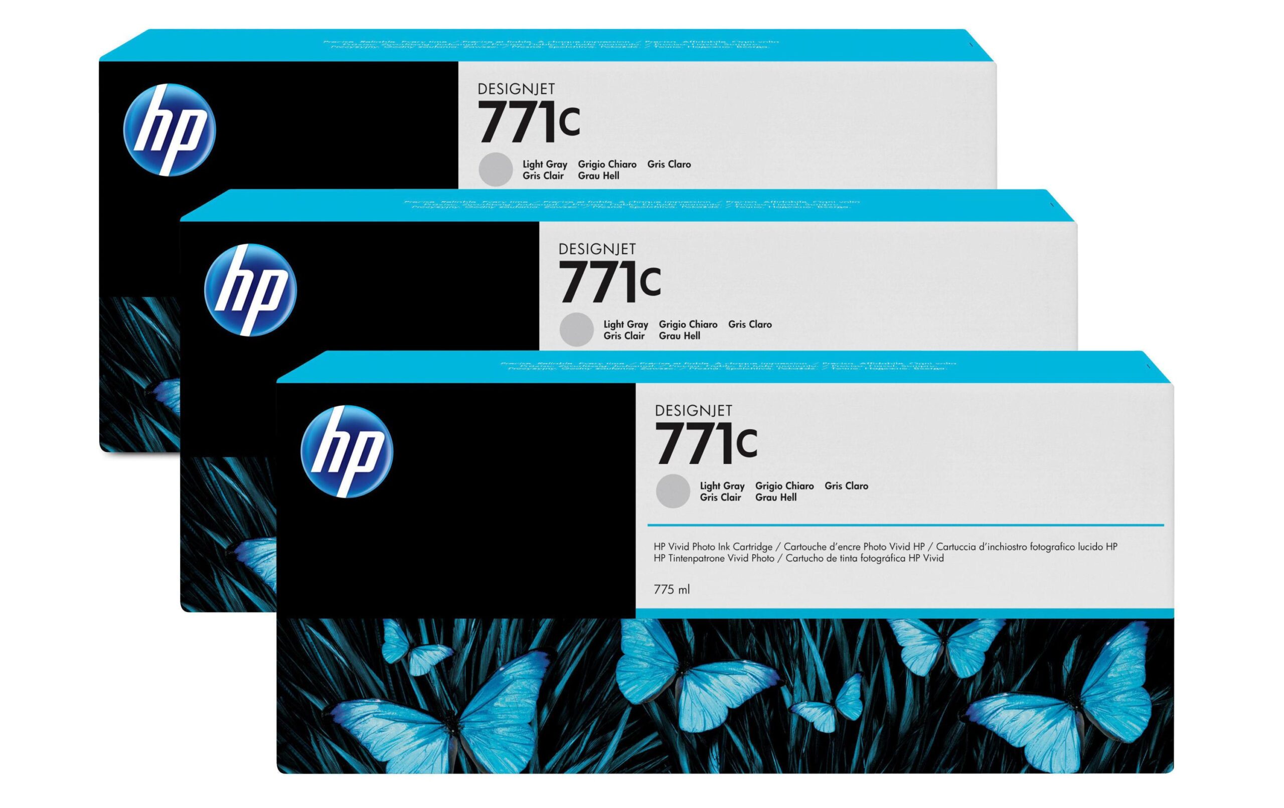 887467 - Mediatech HP Inc. HP Tinte Nr. 771C Light Grey (B6Y38A) 3er-Pack, 775ml kaufen | Mediatech.ch