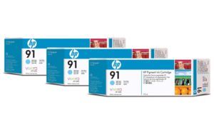 887609 - Mediatech HP Inc. HP Tinte Nr. 91 - Light Cyan (C9486A) 3er-Pack, 775ml kaufen | Mediatech.ch