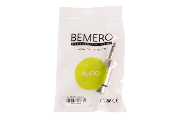 Bemero BA1101 XLR-Klinken Adapter 3-Pol XLRf - 6.3mm stereo Klinkenstecker