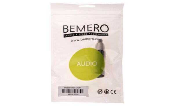 Bemero BA1202 XLR-Cinch Adapter 3-Pol XLRm - Cinchbuchse