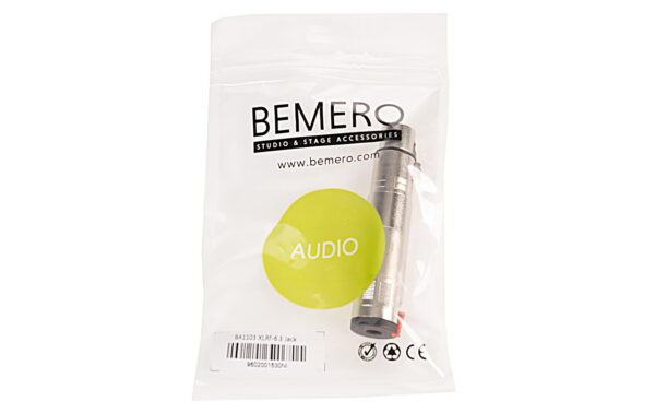 889766_3 - Mediatech Bemero BA1103 XLR-Klinken Adapter 3-Pol XLRf - 6.3mm mono Klinkenstecker