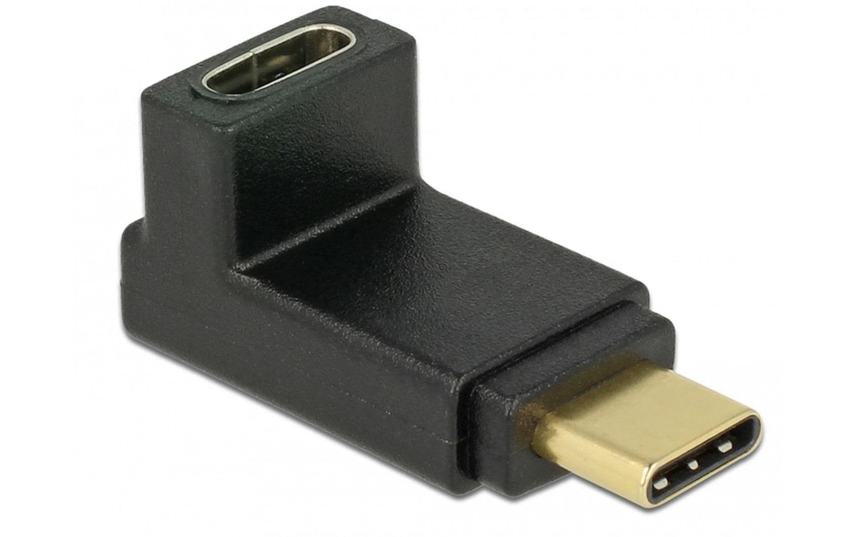 893552 - Mediatech Delock USB3.1 Adapter: C-Stecker zu C-Buchse USB3.1 Gen2, bis 10Gbps, 90° oben gewinkelt kaufen | Mediatech.ch
