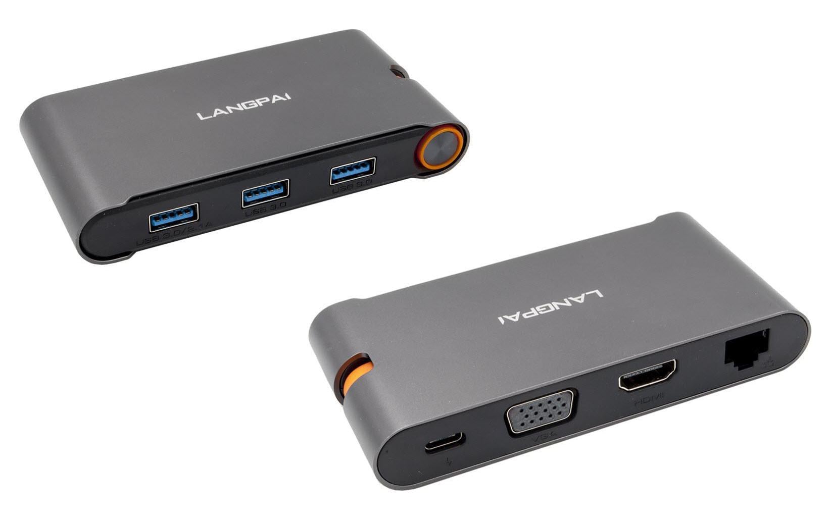 898392 - Mediatech EXSYS EX-1220HM, Dockingstation 1x USB-C, 2x USB-A, 1x VGA, 1x HDMI,1x RJ45