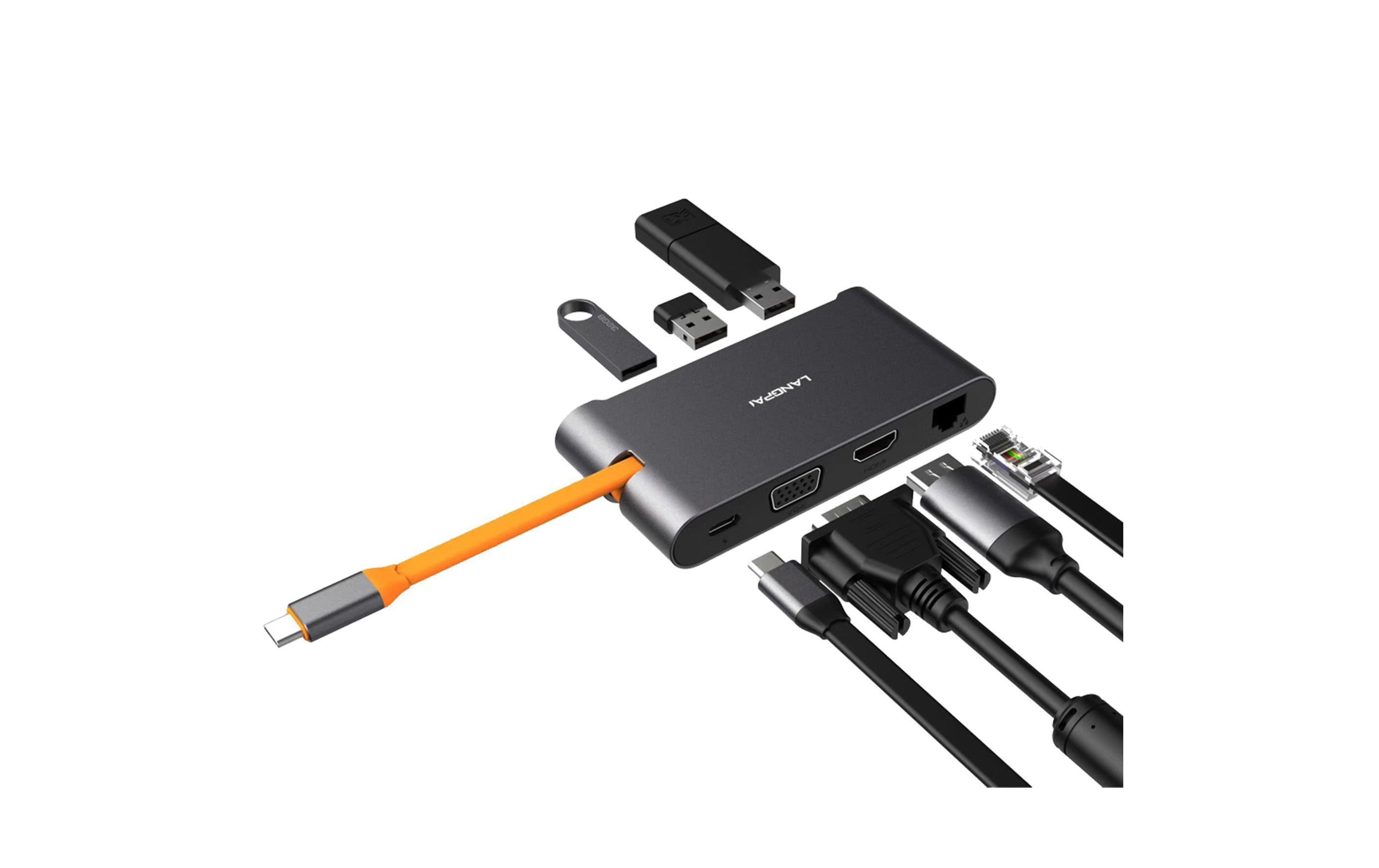 898392_1 - Mediatech EXSYS EX-1220HM, Dockingstation 1x USB-C, 2x USB-A, 1x VGA, 1x HDMI,1x RJ45