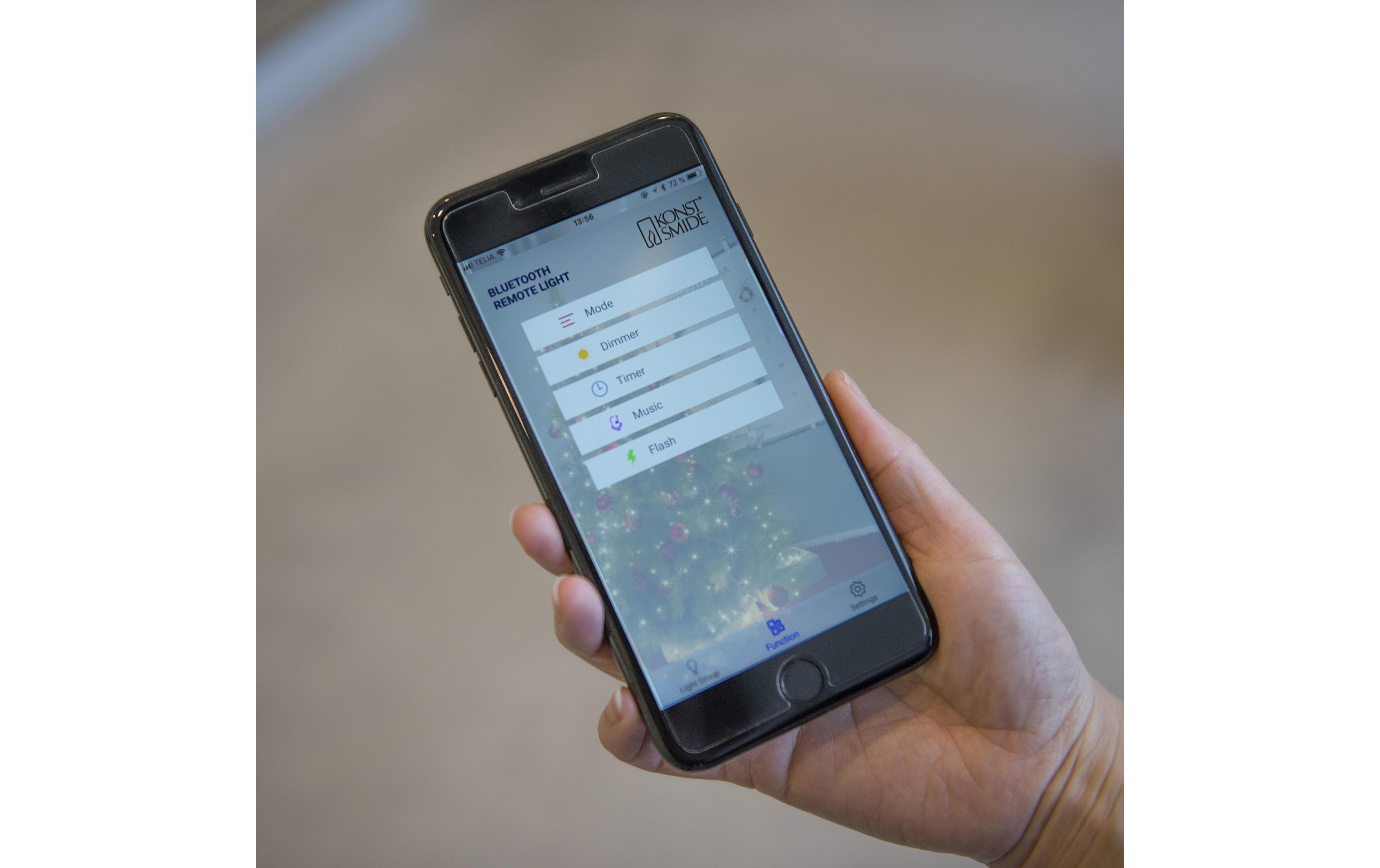 900758_1 - Mediatech Konstsmide LED Lichterkette App gesteuert 200 LED, reagiert auf Musik, L: 13.93m