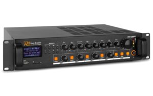 Power Dynamics PDV120MP3 4-Zonen Mischer 120W/100V, Bluetooth, FM, SD-Card, USB
