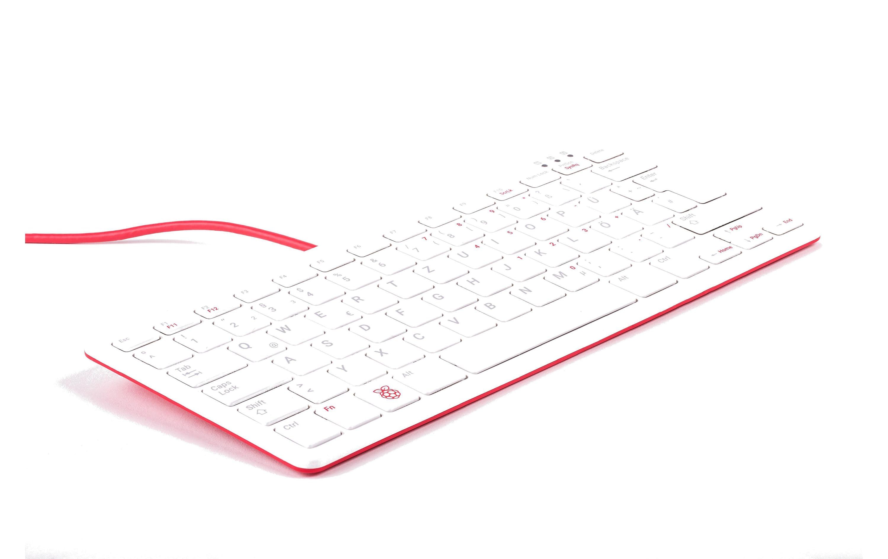 Raspberry Pi Tastatur DE rot/weiss kaufen Schweiz | Mediatech.ch