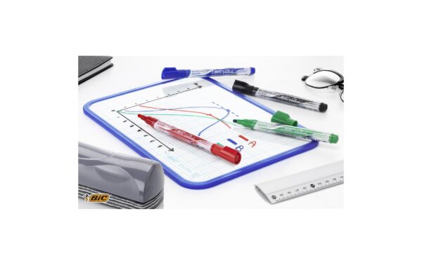 912345_2 - Mediatech Bic Velleda Whiteboard Marker schwarz, rot, grün, blau, 4 Stück