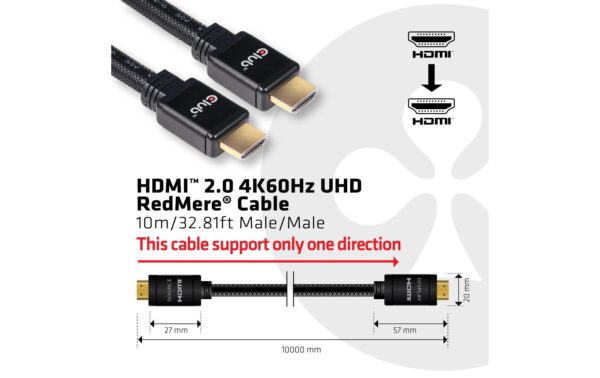 913002_4 - Mediatech Club 3D, HDMI 2.0 4K60Hz UHD RedMere Kabel 10.0 Meter