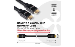 Club 3D, HDMI 2.0 4K60Hz UHD RedMere Kabel 15.0 Meter
