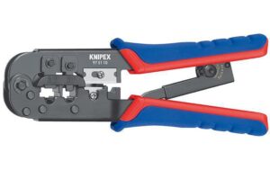 Knipex Crimpzange für Westernstecker 190 mm brüniert Mehrkomponenten-Hüllen