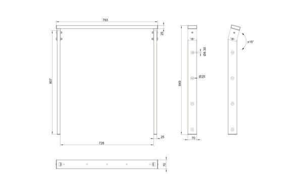 Multibrackets Ceiling Mount Pro OM55N-D für Samsung OM55N-D
