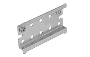 Delock Hutschienen Endanschlag Wandmontage für 35 mm Hutschiene, Edelstahl, 65 mm