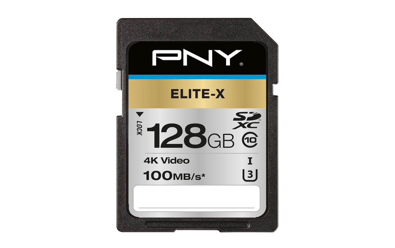 933207 - Mediatech PNY SDXC Card Elite-X UHS-I U3 128GB Lesen: 100MB/s kaufen Schweiz | Mediatech.ch