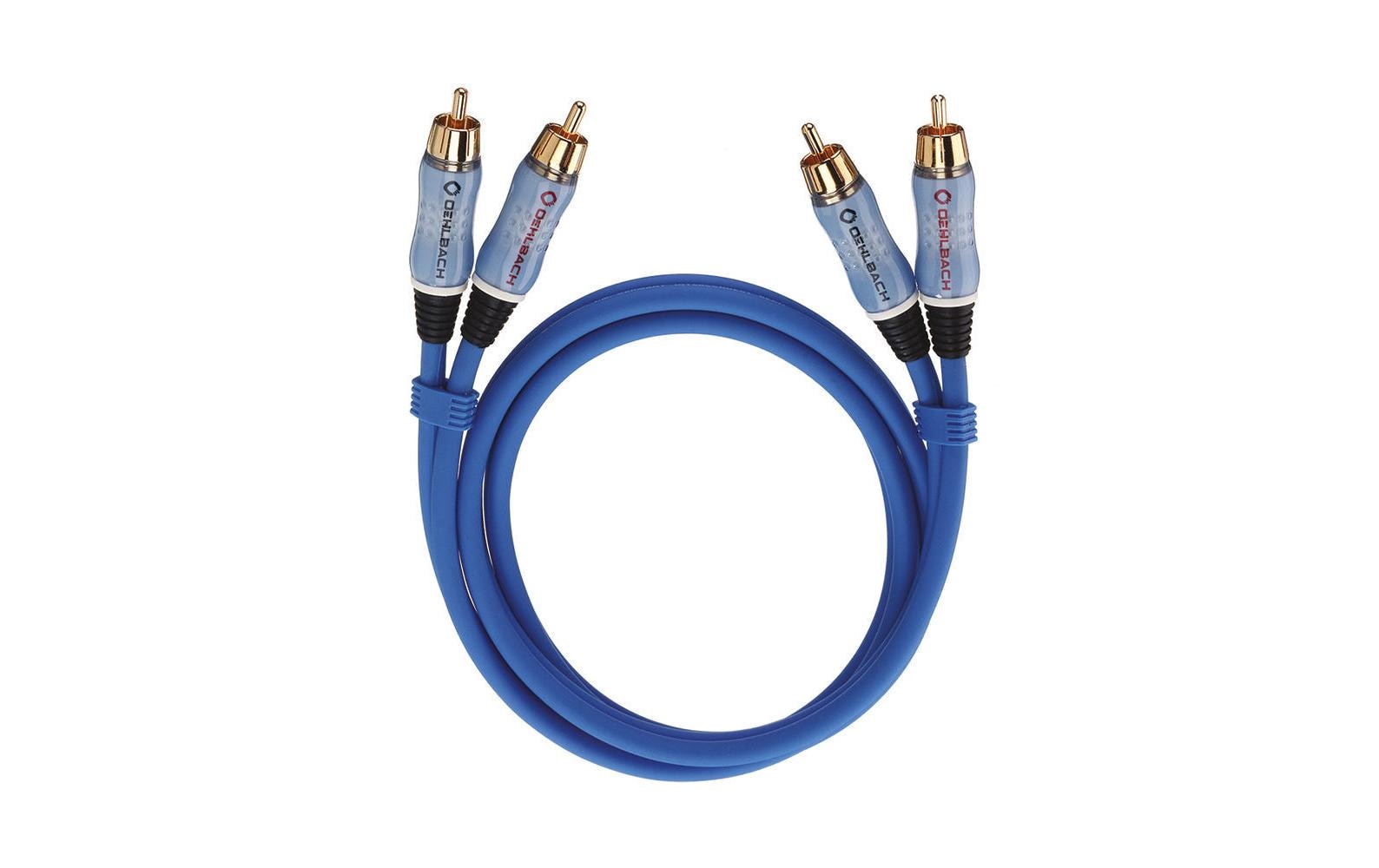94180 - Mediatech Oehlbach Audio Kabel BEAT! 2.0m 2x Cinch männlich / 2x Cinch männlich, blau kaufen Schweiz | Mediatech.ch