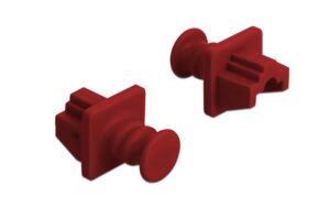 Delock RJ-45 Staubschutz, 10 Stück zum Schutz von Netzwerkports, rot