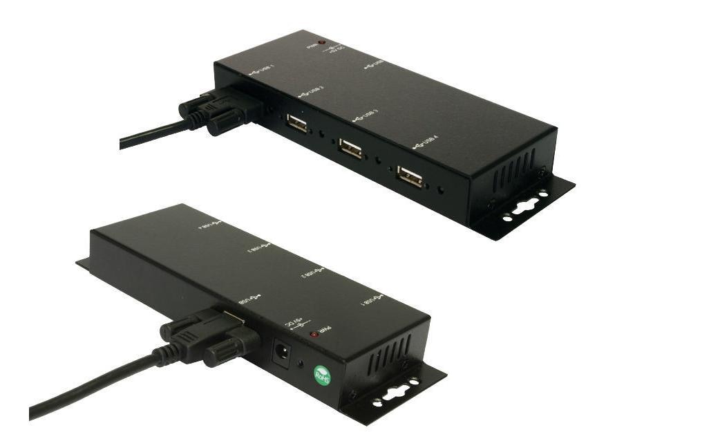94934 - Mediatech EXSYS EX-1166HMV, 4x USB 2.0, verschraubbar metall, inkl. Netzteil kaufen Schweiz | Mediatech.ch