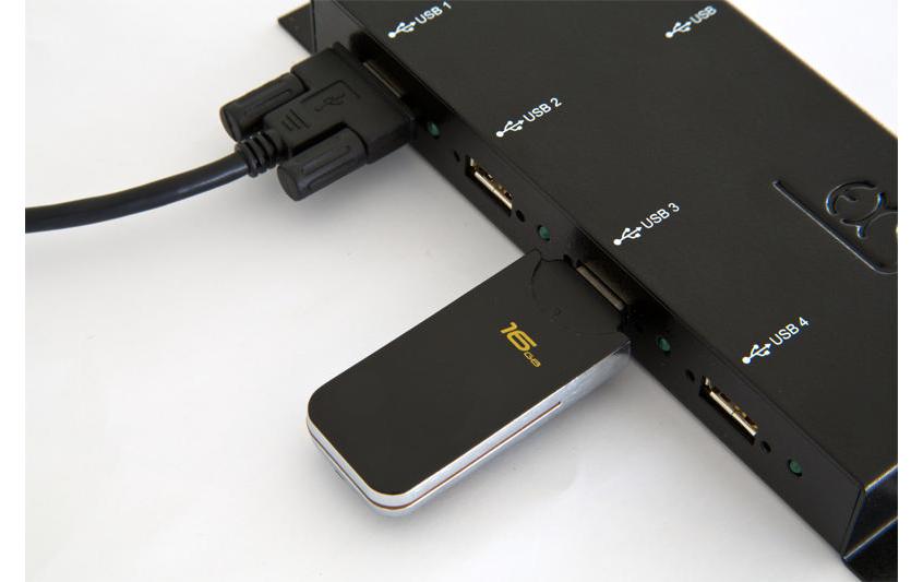 94934_1 - Mediatech EXSYS EX-1166HMV, 4x USB 2.0, verschraubbar metall, inkl. Netzteil