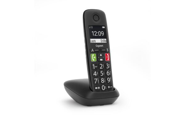 950416_2 - Mediatech Gigaset E290 schwarz analog, Grosstastentelefon