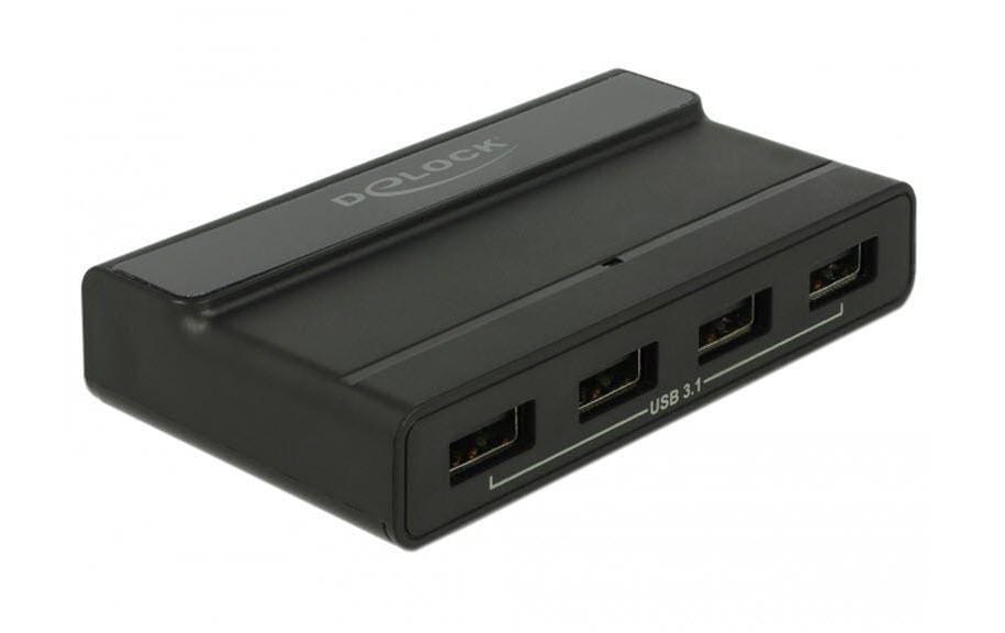952057 - Mediatech Delock 64053 USB 3.1 Hub inkl. Netzteil 4x USB 3.1 Typ-A, 10Gbps kaufen Schweiz | Mediatech.ch