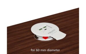 952090_2 - Mediatech Delock 64065 USB-Hub für Tischeinbau 2x USB-Typ-A, 1x USB-C