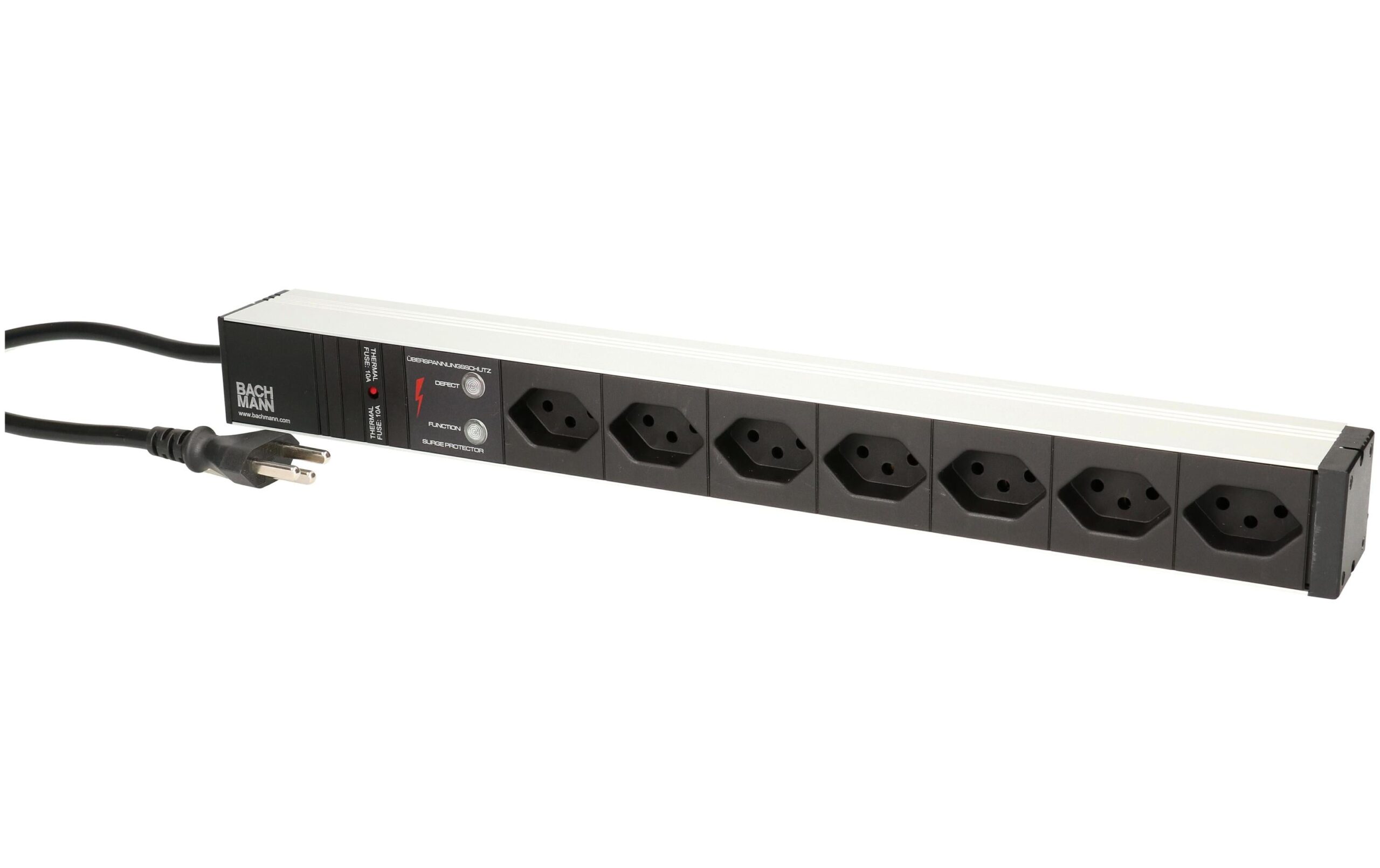 957207 - Mediatech Bachmann PDU 19 7xT13 sw 1HE ÜSS kaufen | Mediatech.ch